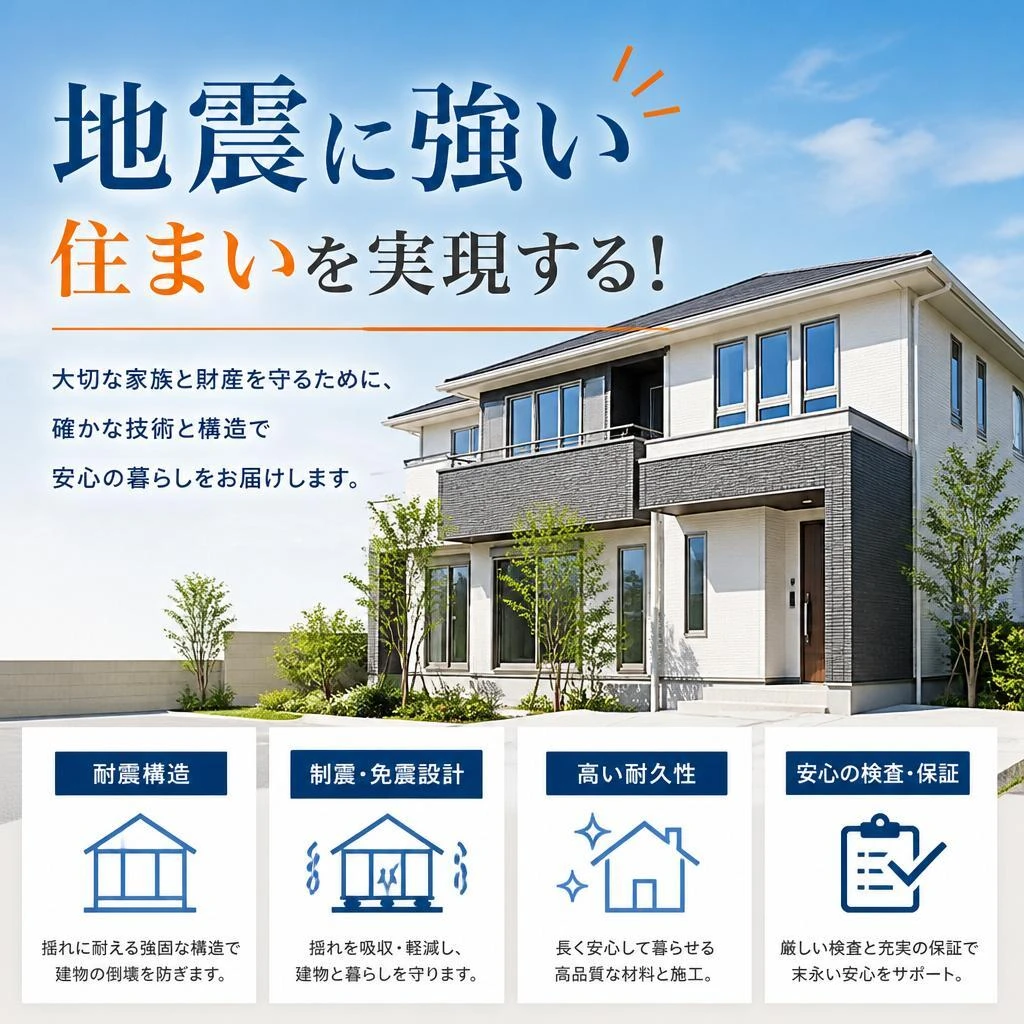 地震に強い住まいを実現する！
