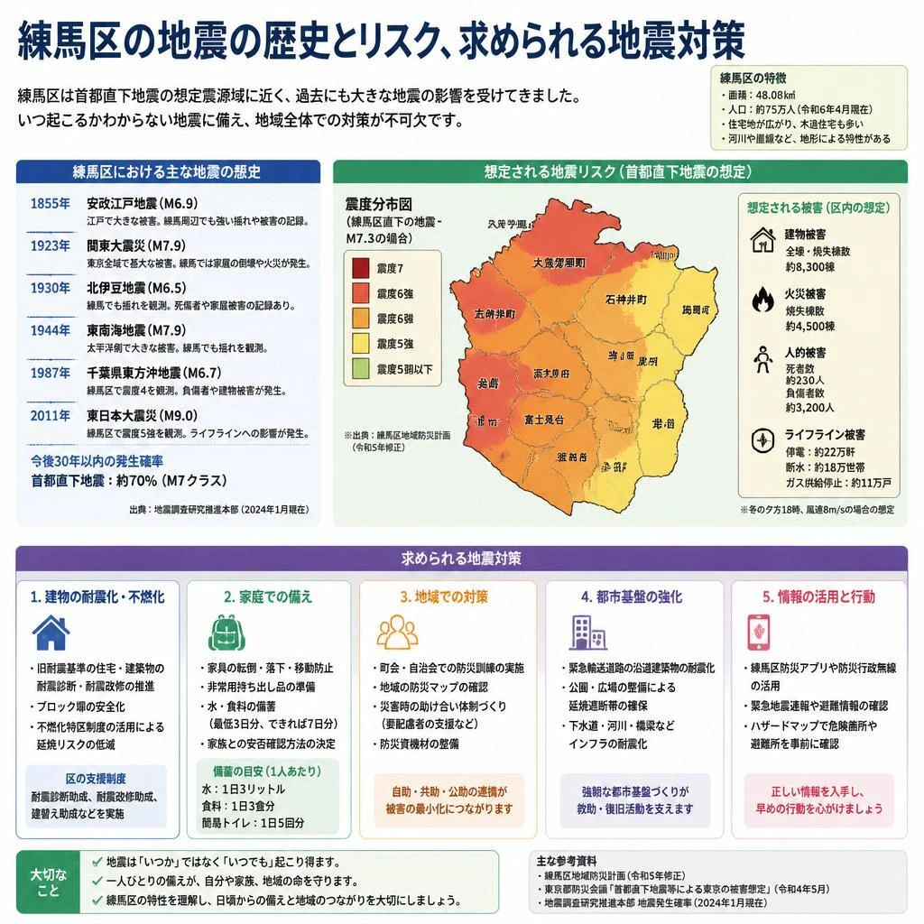 練馬区の地震リスクと対策