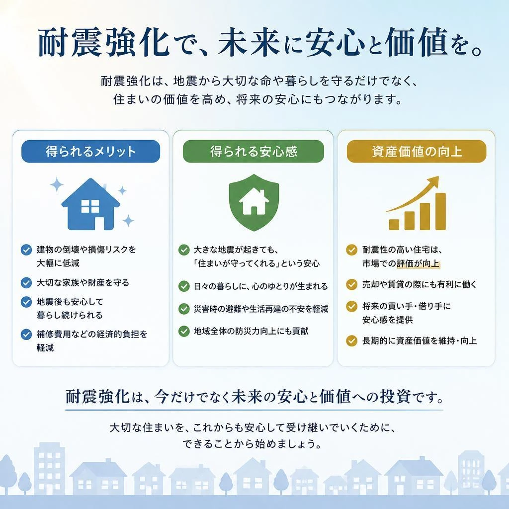 耐震工事によるメリット