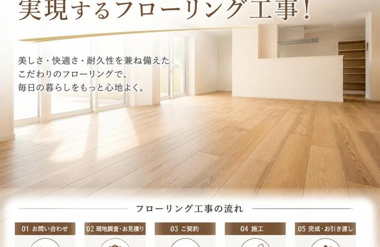 理想の住まいを実現するフローリング工事！