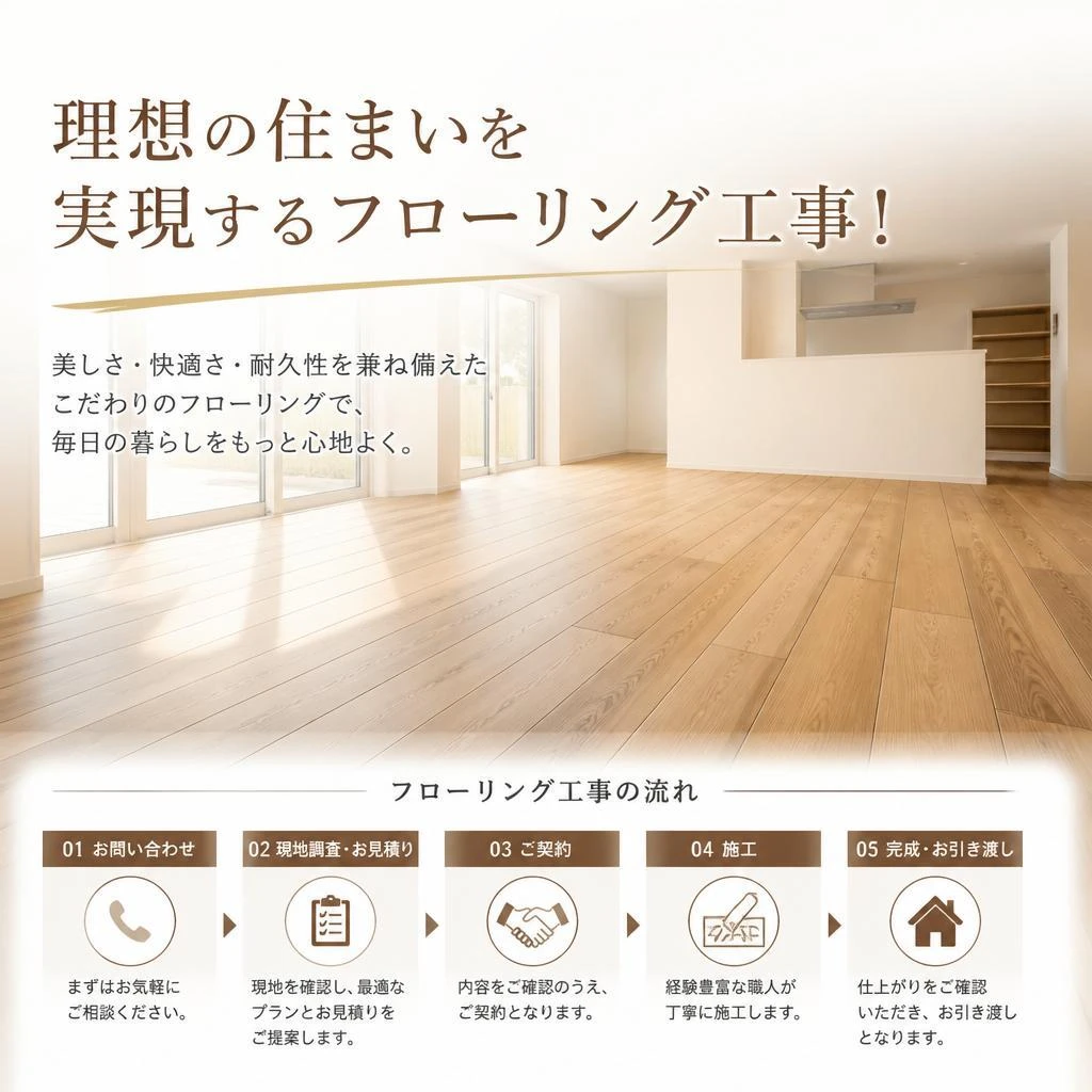 理想の住まいを実現するフローリング工事！