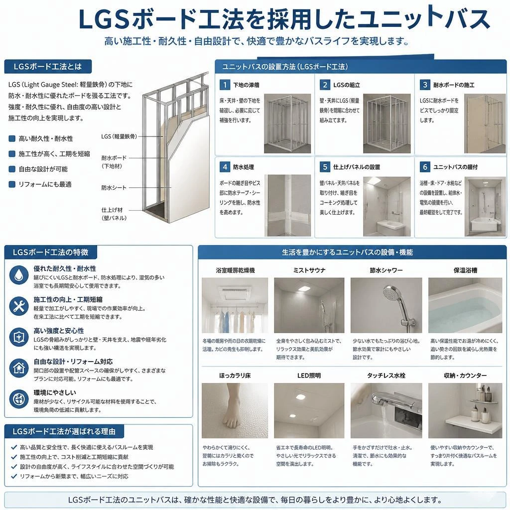 ユニットバス設置の新常識