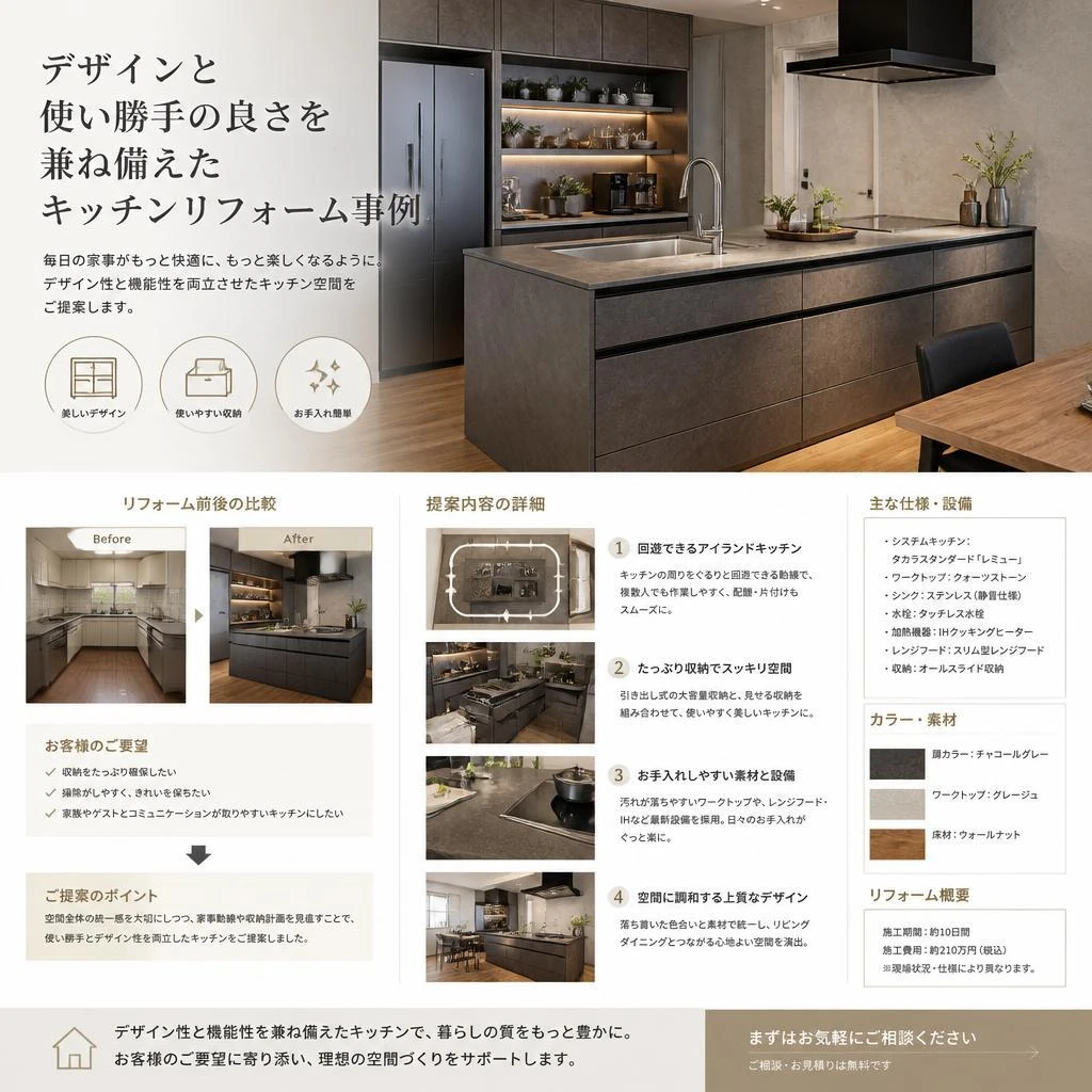 機能的なキッチンのご提案