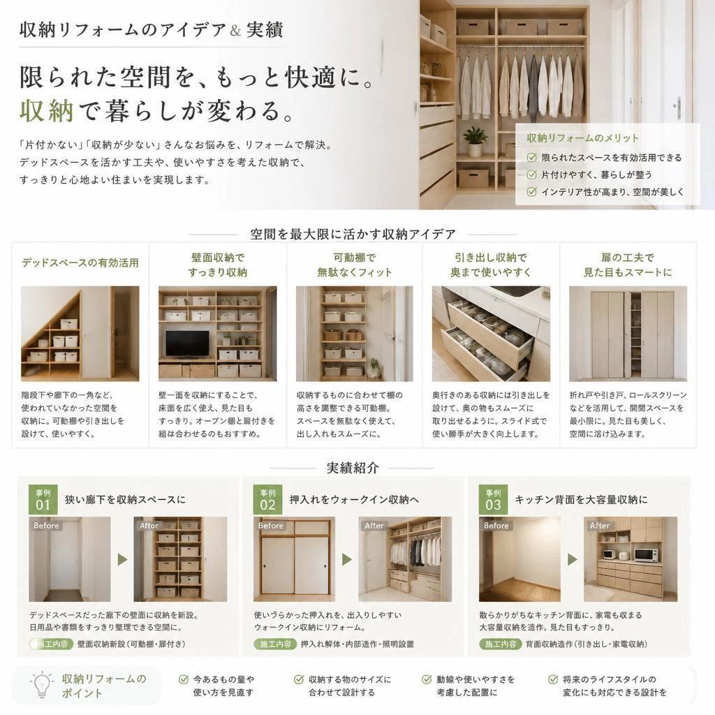 4. 収納リフォームで得られる快適さ