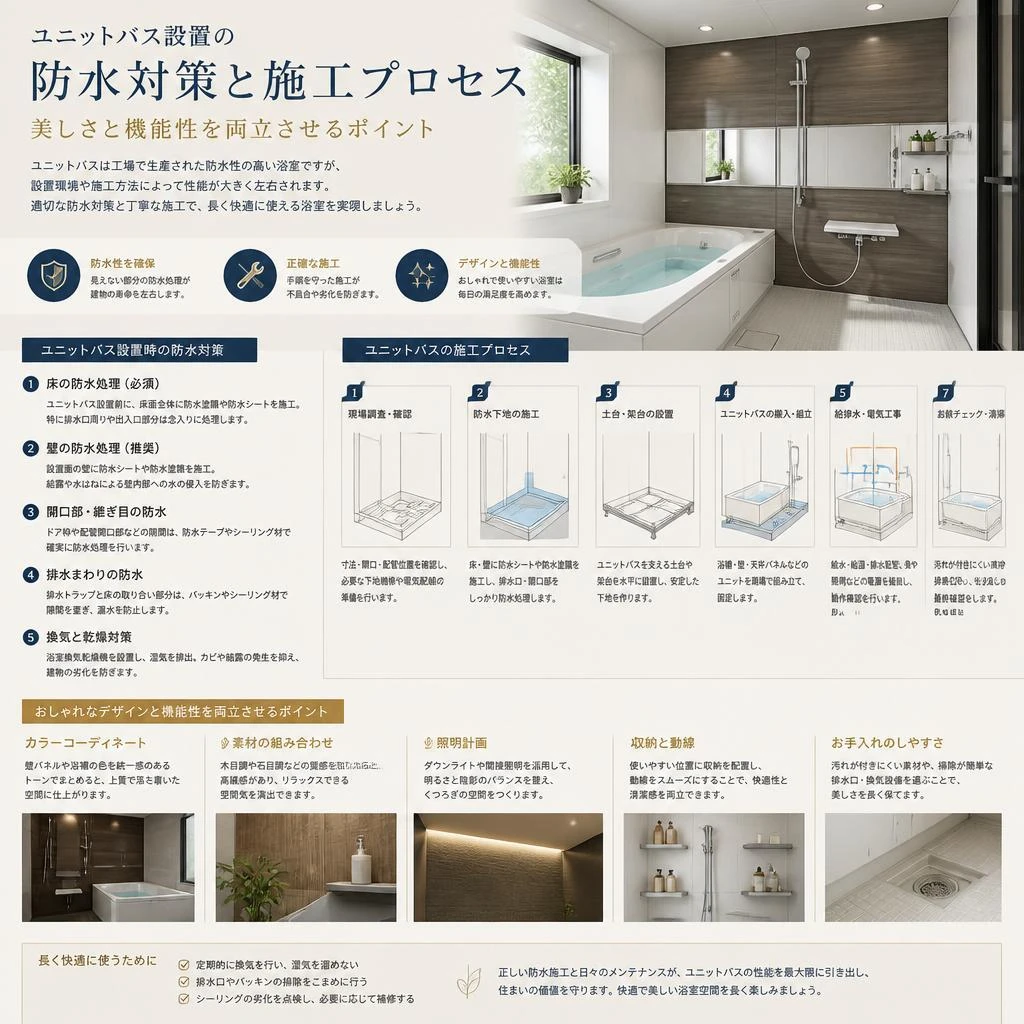 5. ユニットバスの設置と防水効果