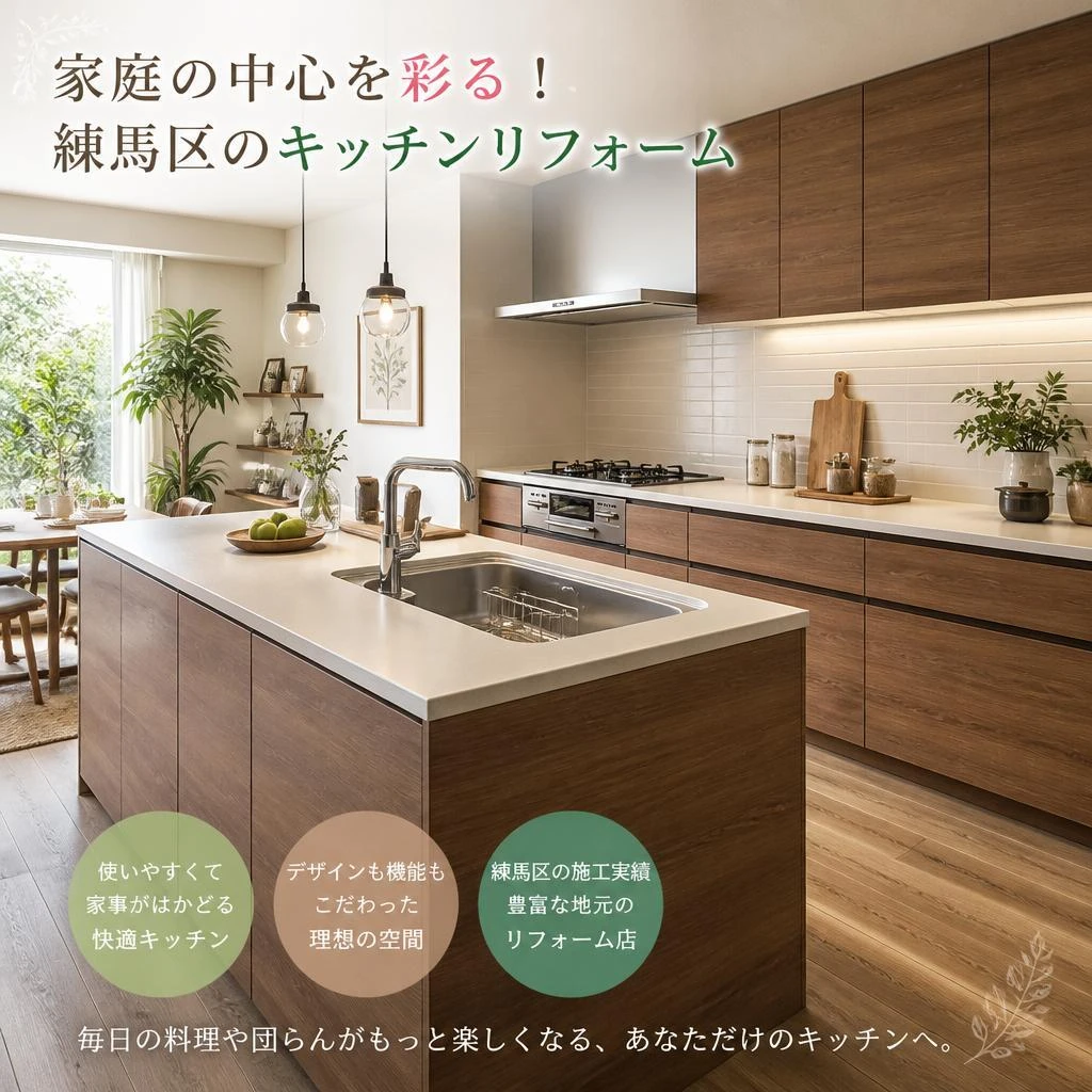 家庭の中心を彩る！練馬区のキッチンリフォーム