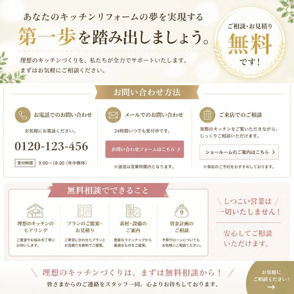 7. お問い合わせと無料相談のご案内