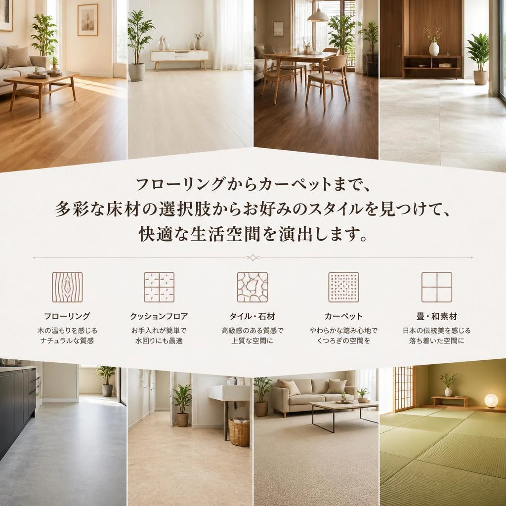床材選びで居心地の良さを実現