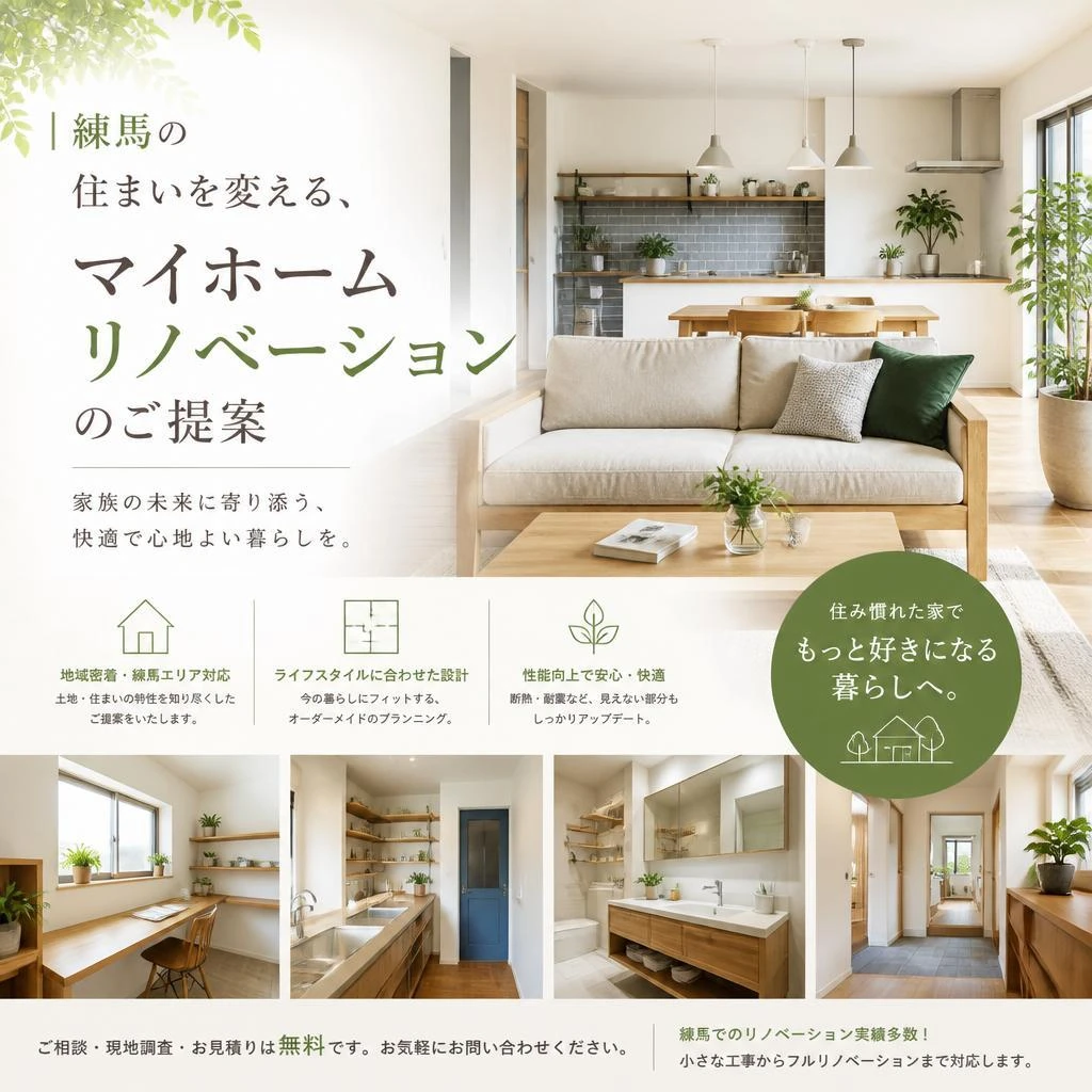 練馬の住まいを変える、マイホームリノベーションのご提案