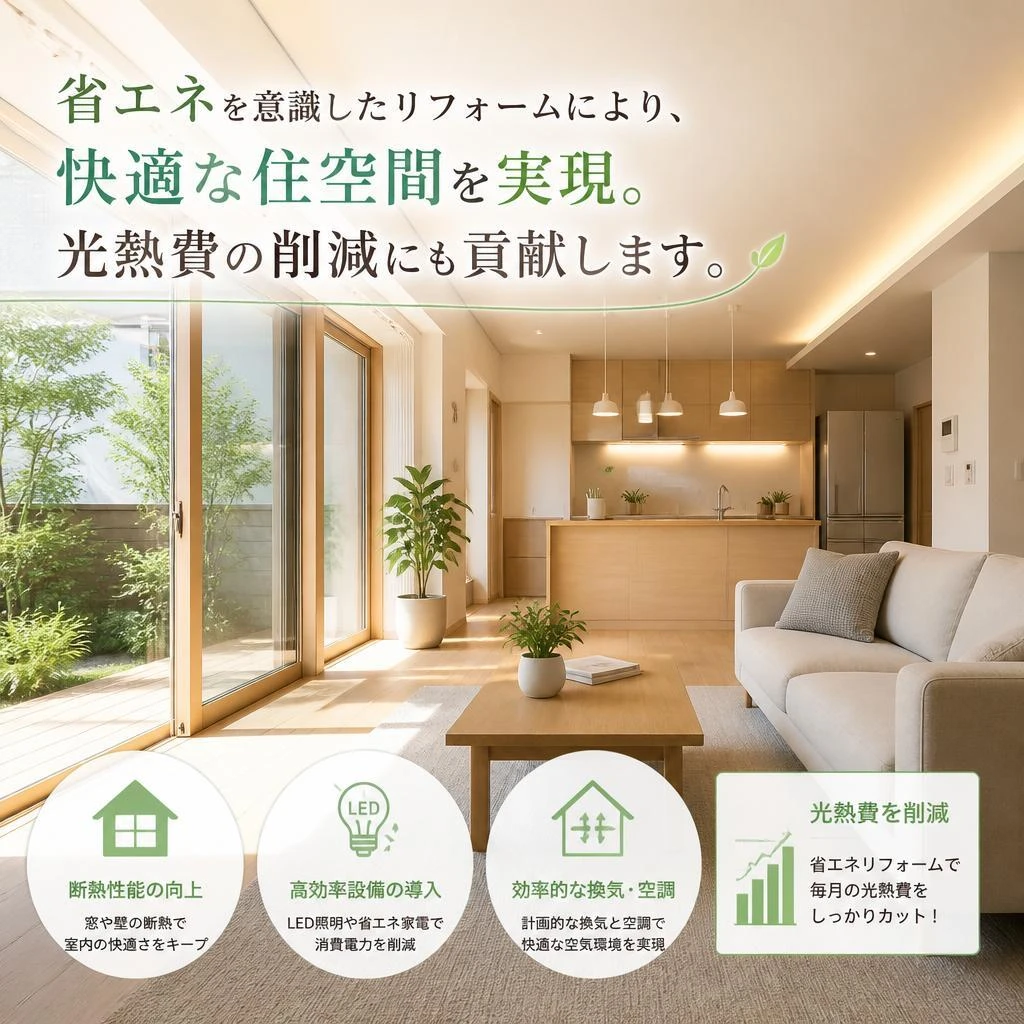 省エネリフォームで快適な暮らしを