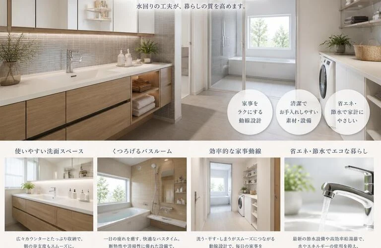 水回りの快適性を追求した新しい住まいづくり