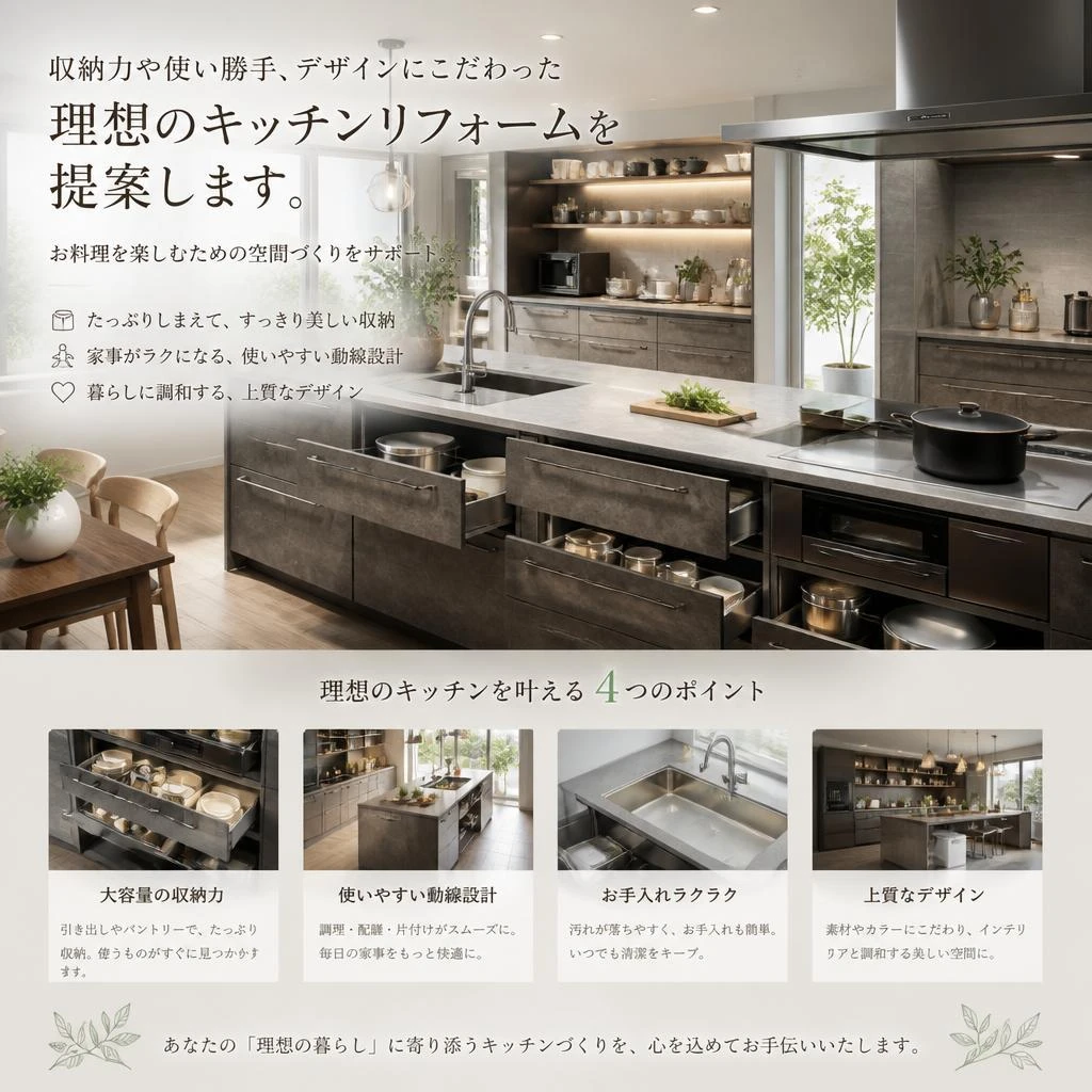 理想のキッチンを実現する