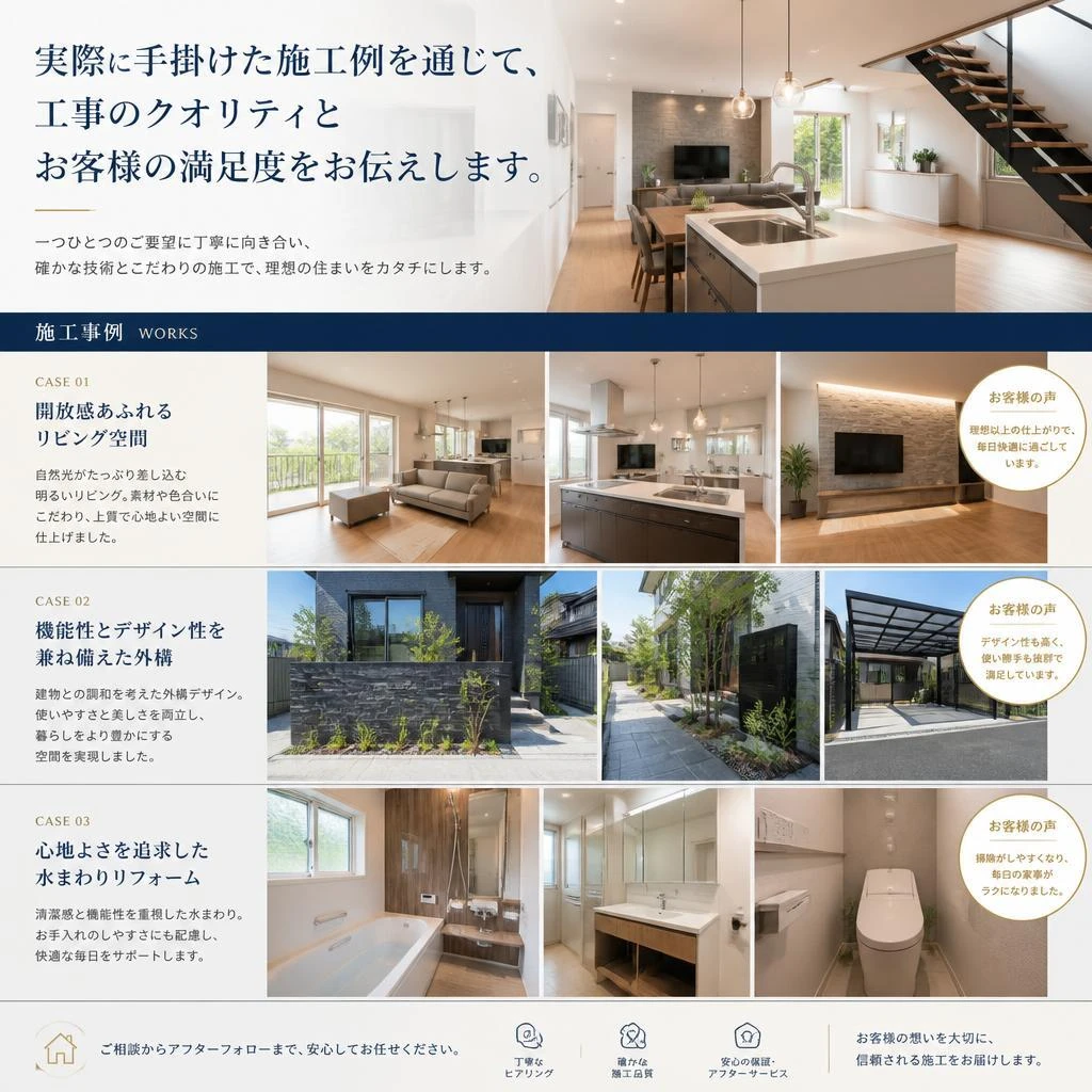 5. 施工実績とお客様の声
