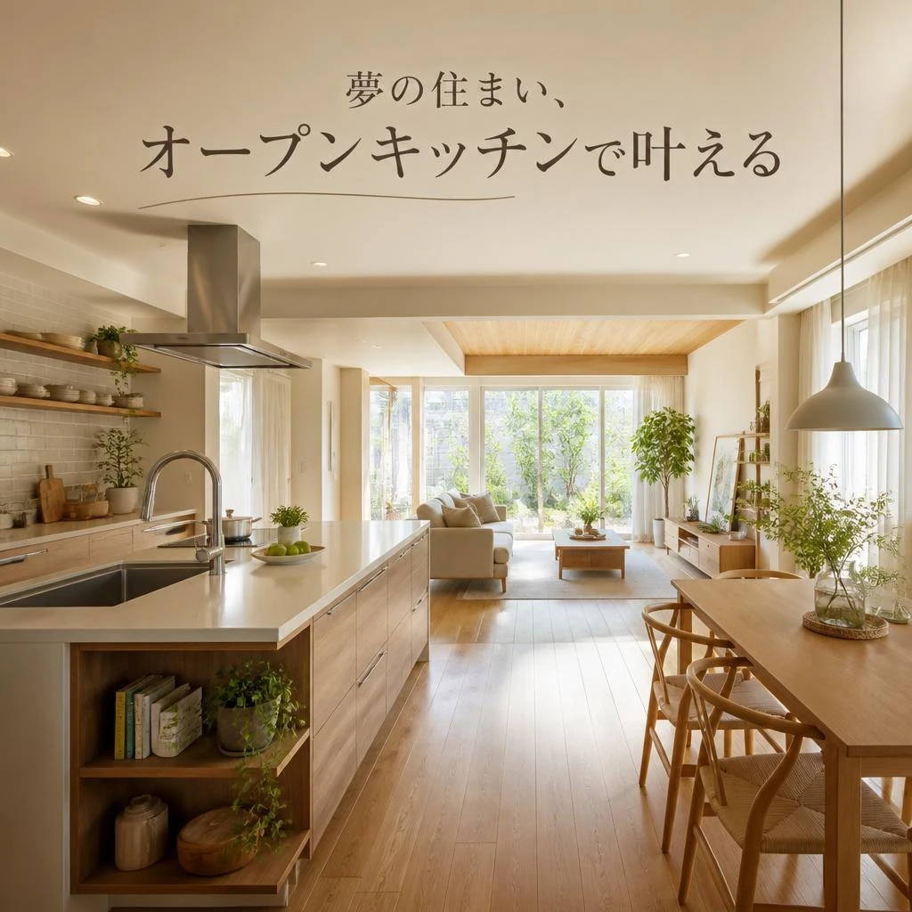 夢の住まい、オープンキッチンで叶える