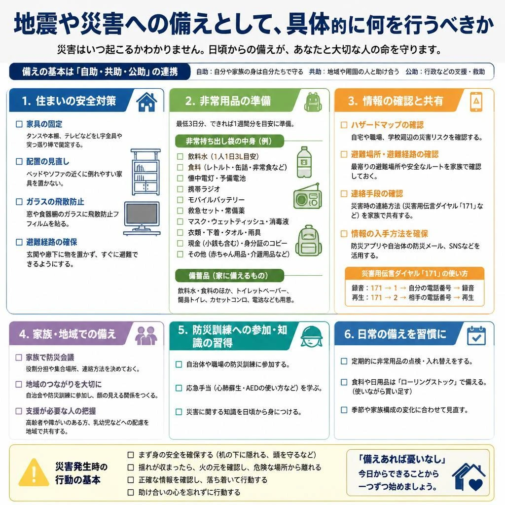 災害に備えるために必要なこと
