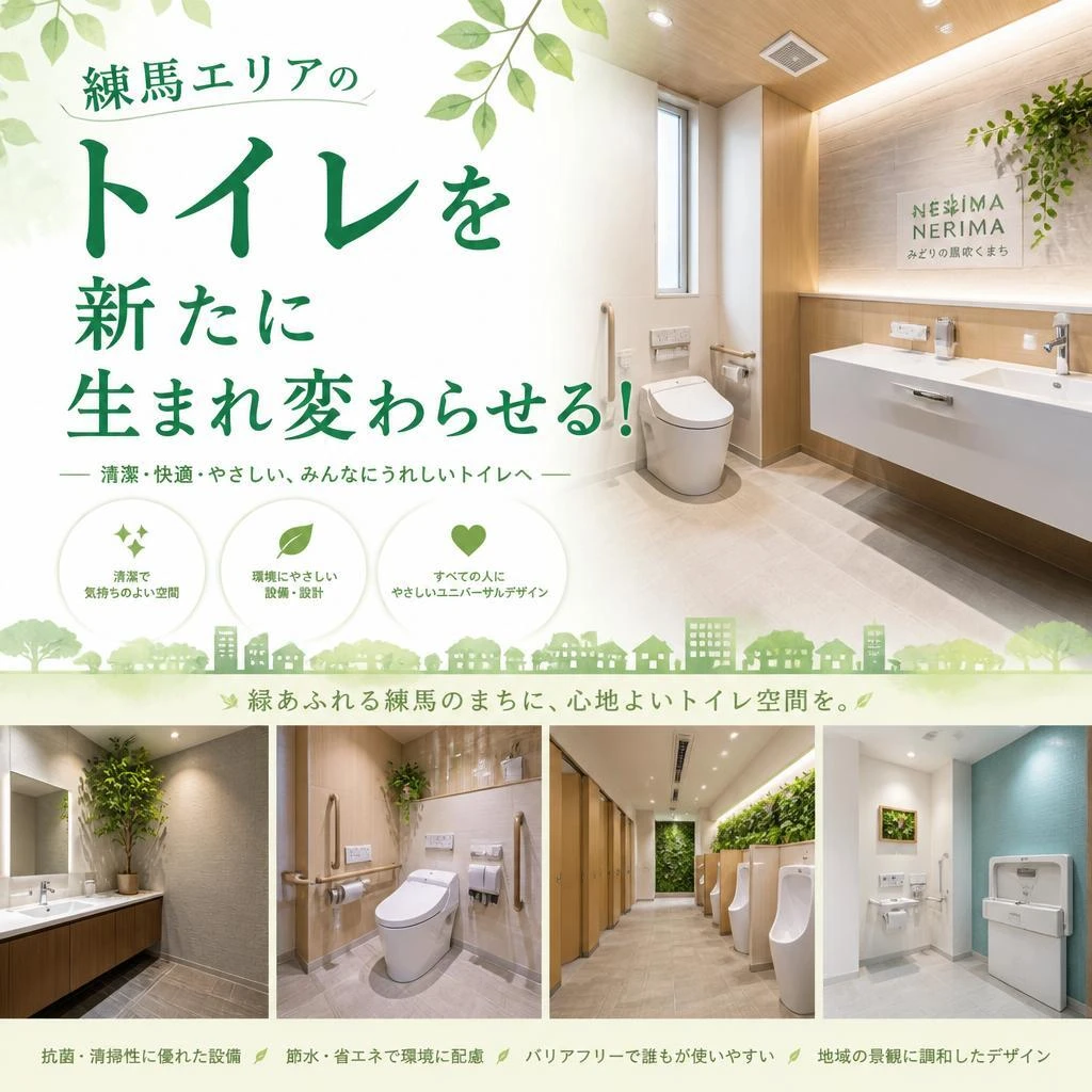 練馬エリアのトイレを新たに生まれ変わらせる！