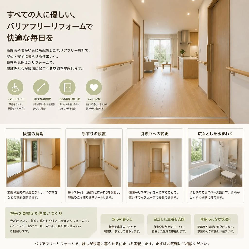 バリアフリー対応のリフォーム推進